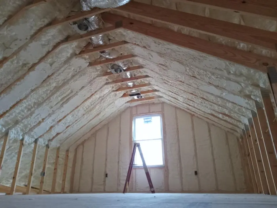 Spray foam roofing application for Crawl Space Insulation project in Bridgewater